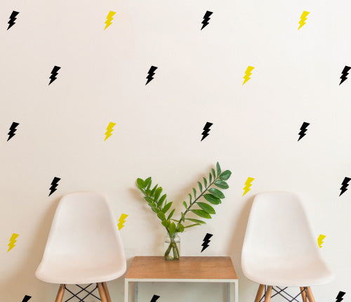 Lightning Bolt Flash Pattern (Set Of 36) Wall Sticker