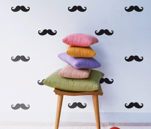 Pattern Mustache (Set Of 32) Wall Sticker