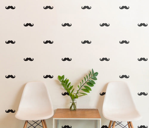 Pattern Mustache (Set Of 32) Wall Sticker