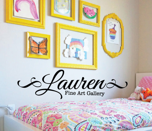 Custom Name Fine Art Gallery Wall Sticker