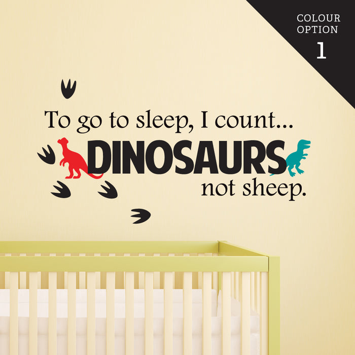To Go To Sleep Dinosaurs Wall Sticker