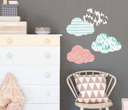 Texture Clouds Set Wall Sticker — Sticker Collective