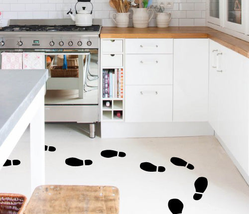 Man Footprint (Set Of 8) Wall Sticker