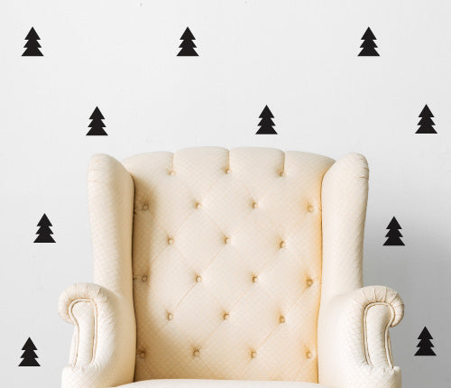 Pattern Pine Tree (Set Of 32) Wall Sticker