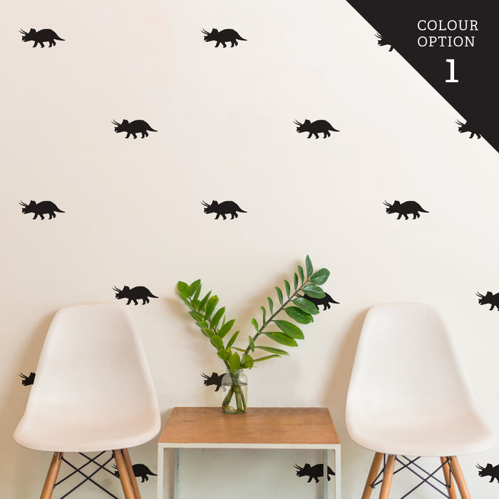 Pattern Dinosaurs Triceratops (Set Of 18) Wall Sticker