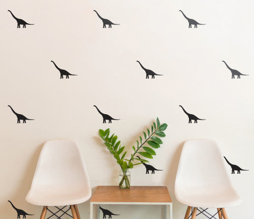 Pattern Dinosaurs Brachiosaurus 2 (Set Of 17) Wall Sticker