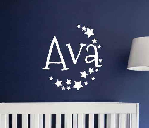 Custom Name Star Wall Sticker