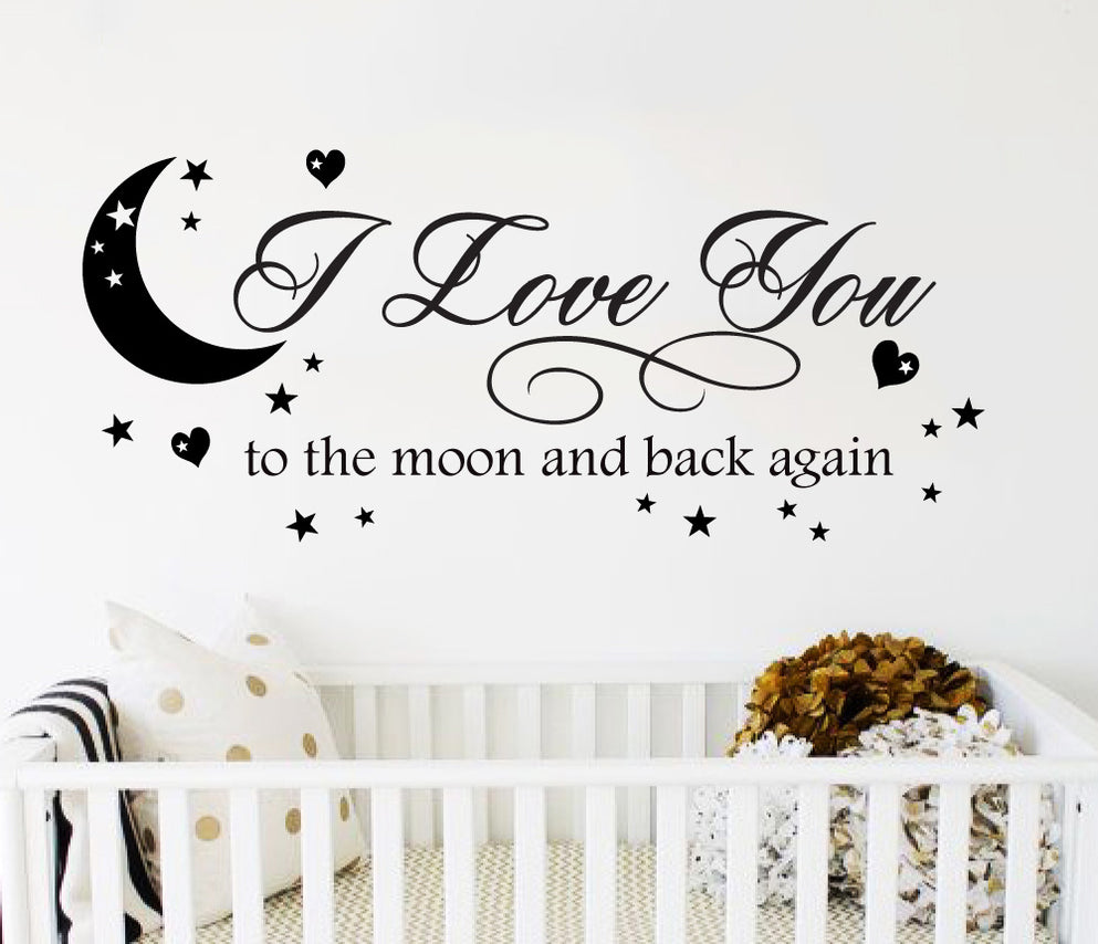I Love You To The Moon Wall Sticker — Sticker Collective