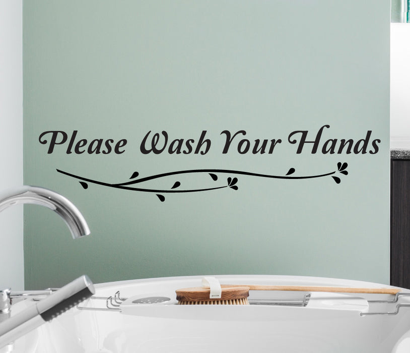 Please Wash Your Hand Wall Sticker