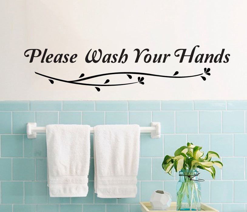 Please Wash Your Hand Wall Sticker