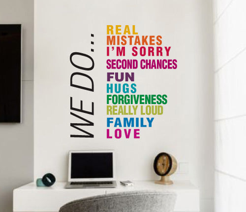 We Do House Rule Wall Sticker