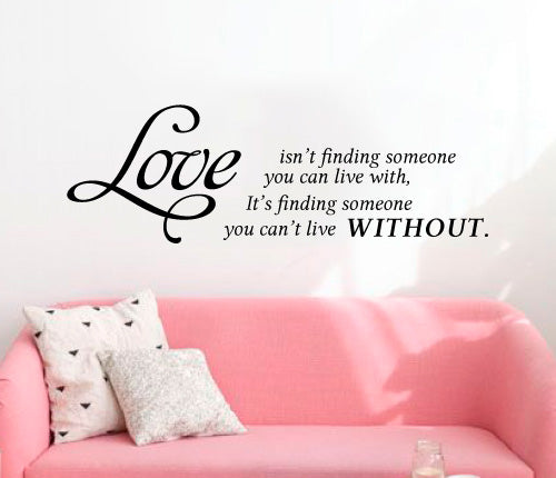 Love Is Not Finding Wall Sticker