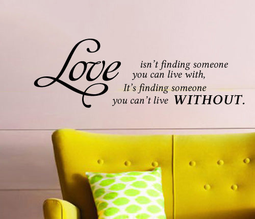 Love Is Not Finding Wall Sticker