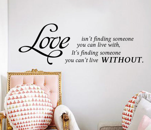 Love Is Not Finding Wall Sticker