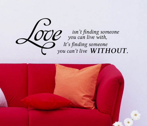 Love Is Not Finding Wall Sticker