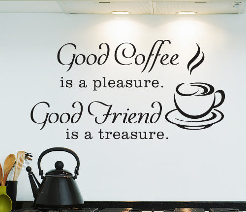 Good Coffee Good Friend Wall Sticker