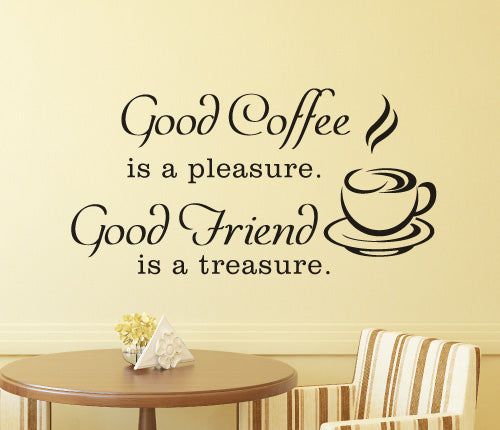 Good Coffee Good Friend Wall Sticker