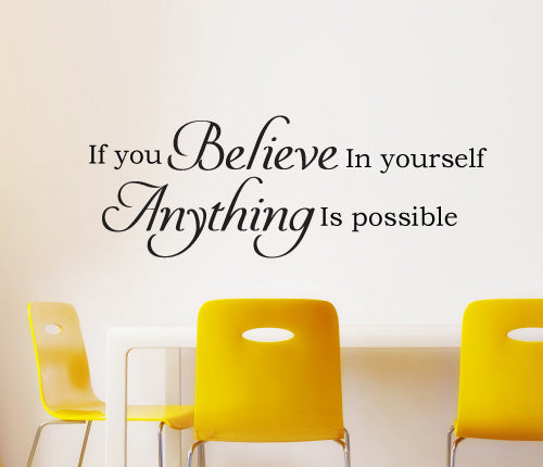 If You Believe In Yourself Wall Sticker