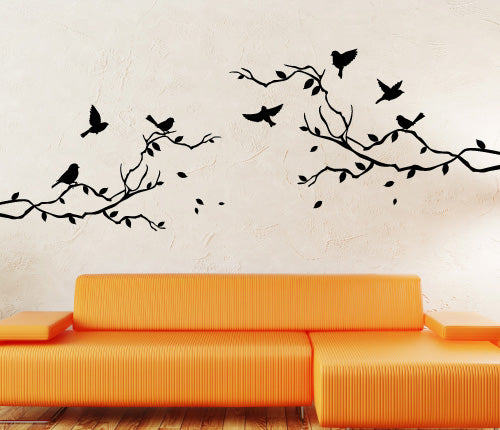 Tree Branch Birds Wall Sticker