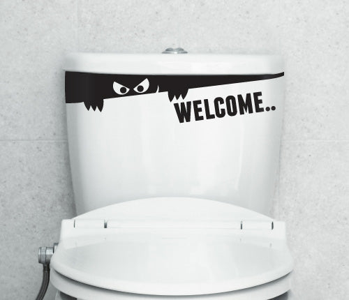 Little Monster Hide Welcome Wall Sticker