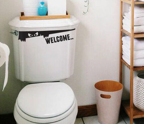 Little Monster Hide Welcome Wall Sticker