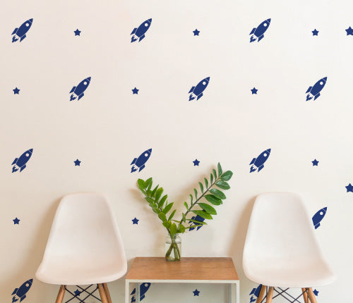 Rocket Pattern (Set Of 30) Wall Sticker — Sticker Collective