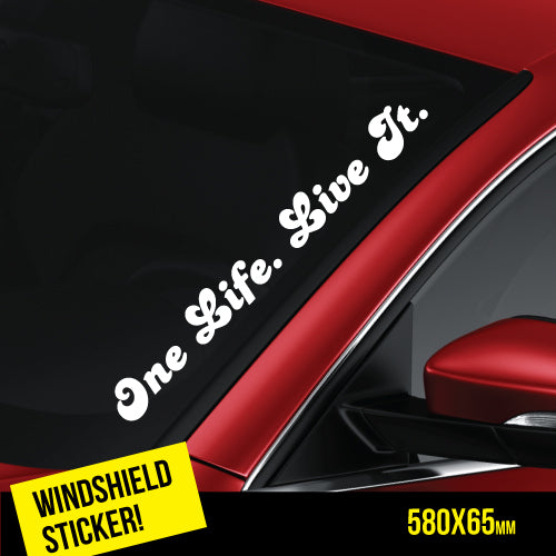 Sticker Single Life One Life Live It Windshield Jdm Sticker | Windshield Stickers - Sticker ...