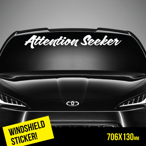 Attention Seeker Windshield Top Jdm Sticker