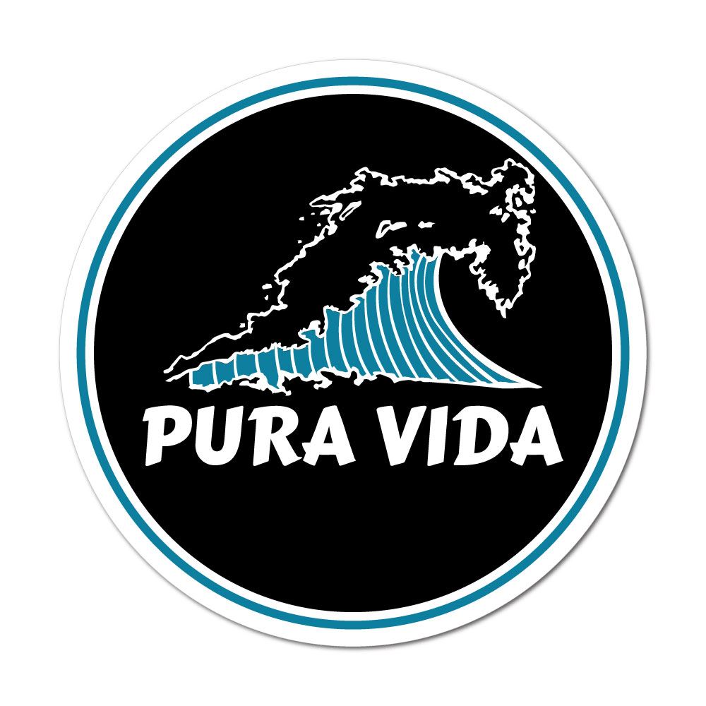 Pura Vida Waves Sticker Decal | Good Vibes Stickers - Sticker Collective