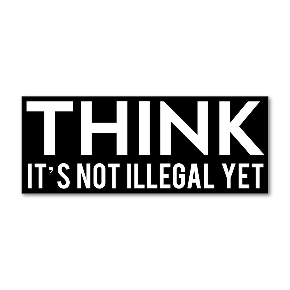 Think Sticker Decal | Funny Stickers - Sticker Collective