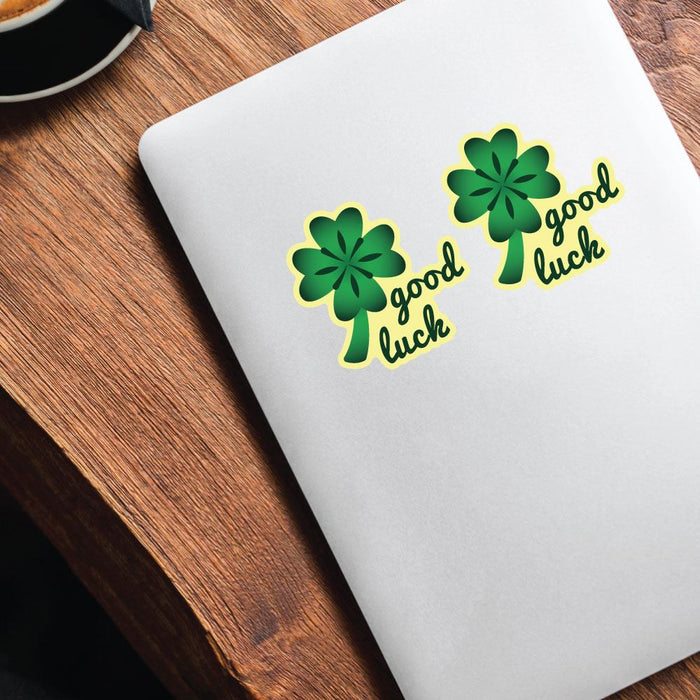 2X Good Luck Clover Sticker Decal