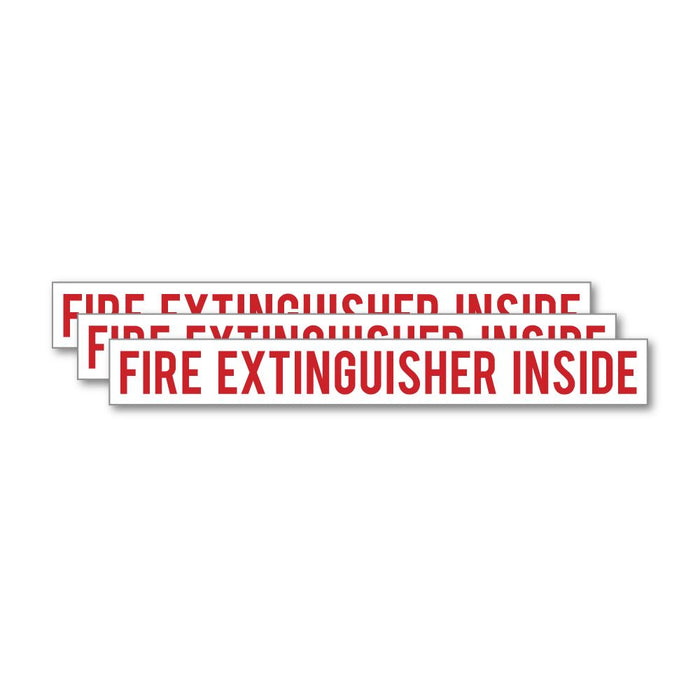3X Fire Extinguisher Sticker Decal
