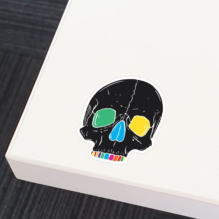 Rainbow Skull Sticker Decal