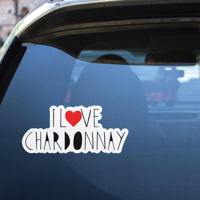 I Love Chardonnay Sticker Decal