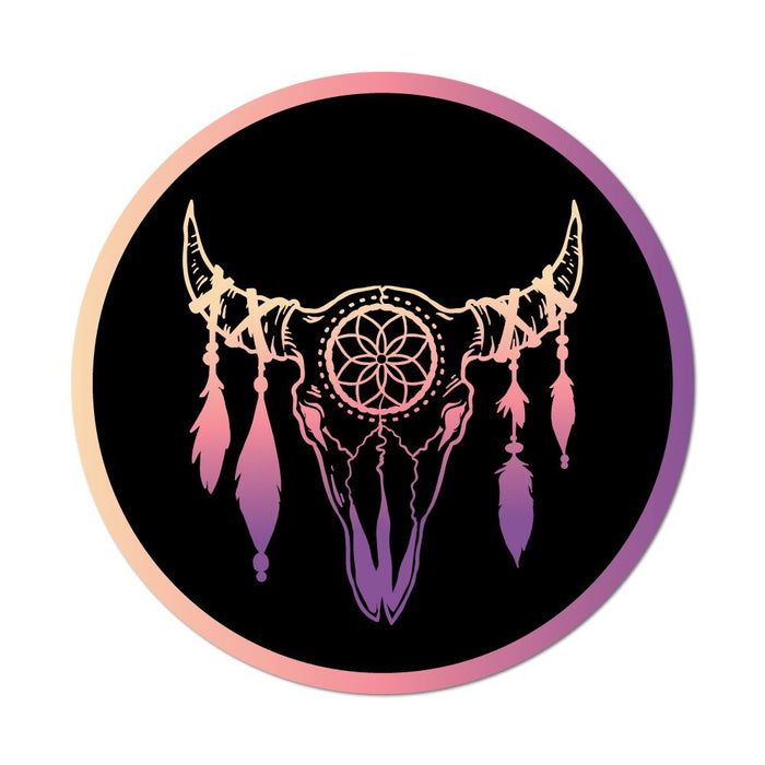 Boho Feathers Goat Car Sticker Decal