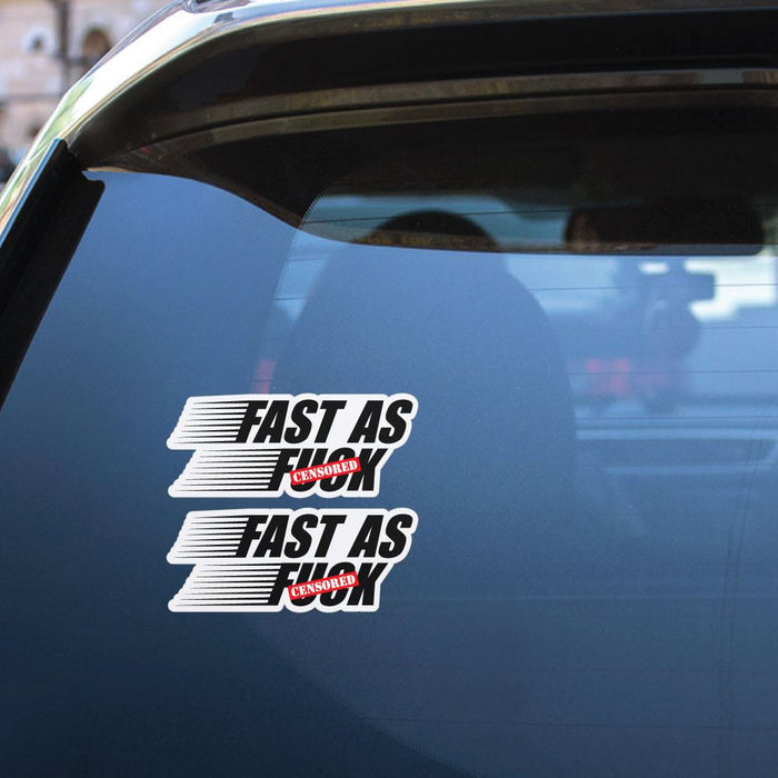 2X Fast As Fck Sticker Decal