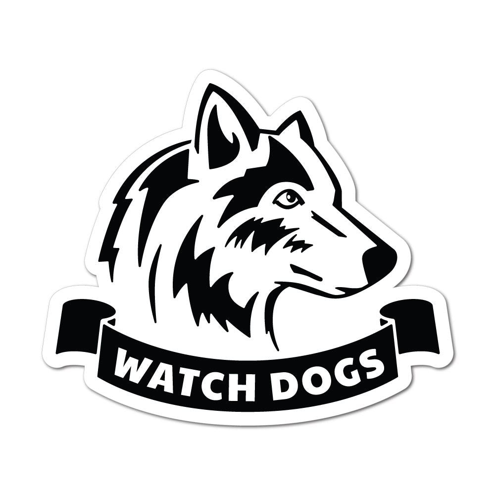 Beware Watch Dogs Sticker Decal | Warning Stickers - Sticker Collective