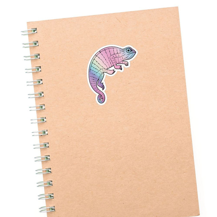 Colourful Chameleon Sticker Decal Cute Lizard Trippy