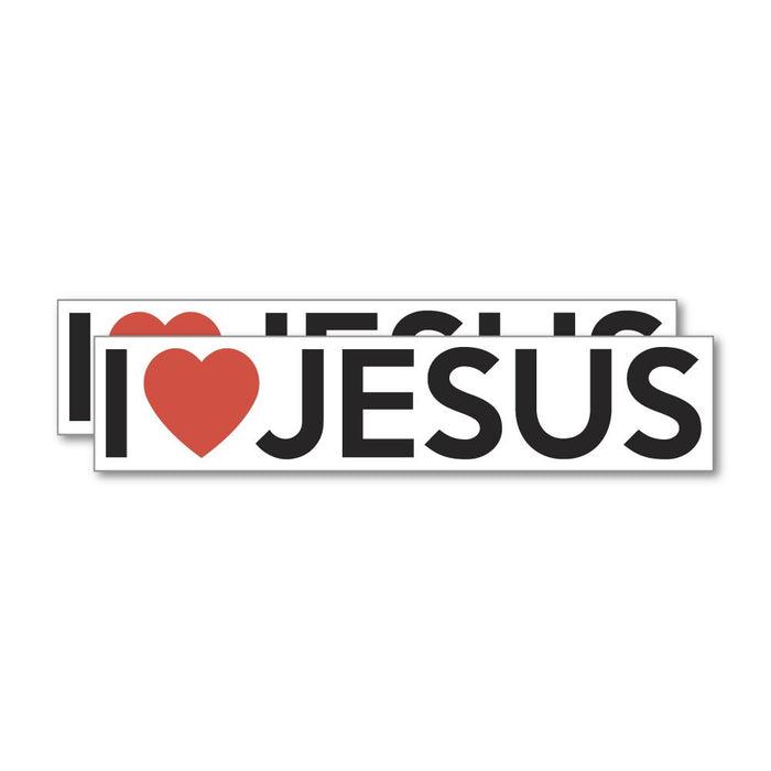 2X I Love Jesus Sticker Decal
