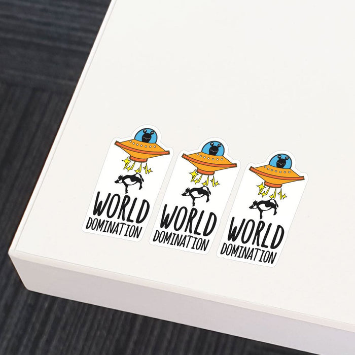 3X World Domination Aliens Sticker Decal