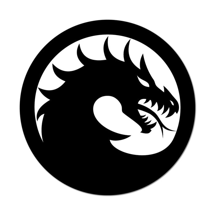 Chinese Dragon Ball Tribal Black And White Car Sticker Decal