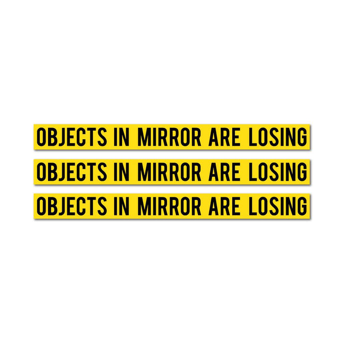 3X Objects In Mirror Sticker Decal