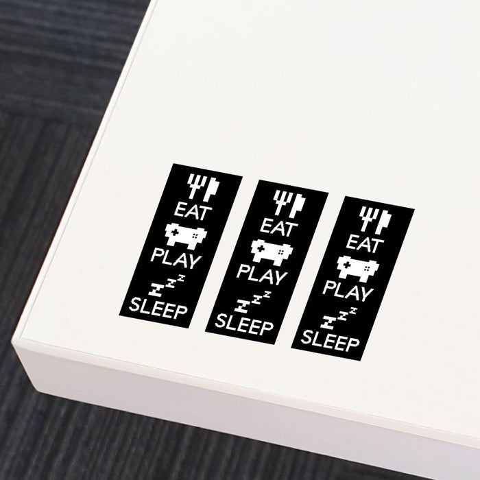 3X Eat Play Games Sleep Sticker Decal