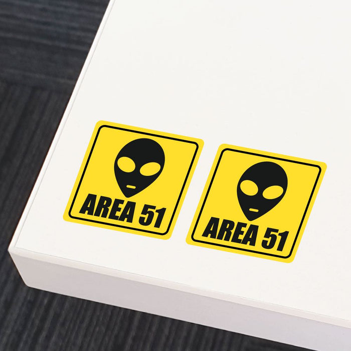 2X Area 51 Aliens Sticker Decal