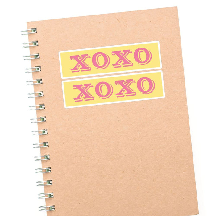 2X Hugs And Kisses Xoxo Sticker Decal