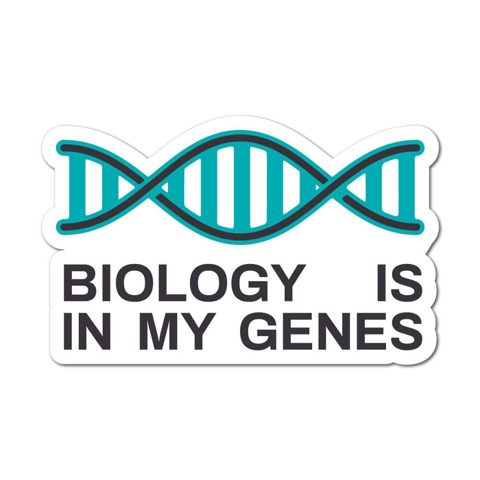 Biology Is In My Genes Sticker Decal