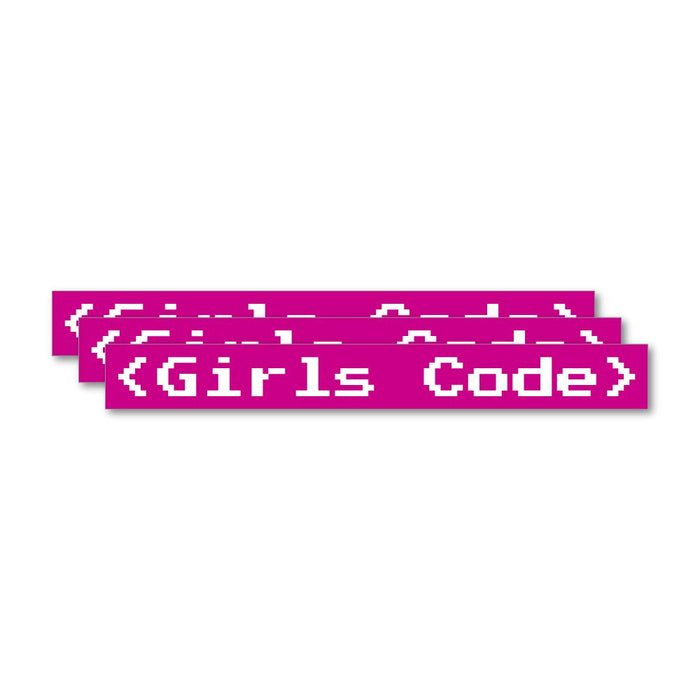 3X Girls Code Sticker Decal