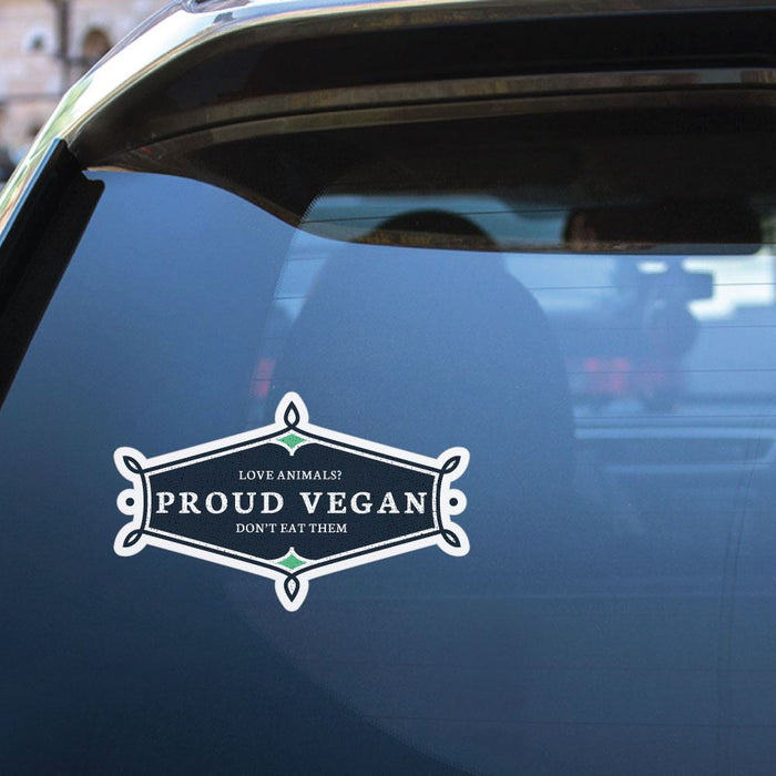 Love Animals Dont Eat Them Proud Vegan Sticker Decal