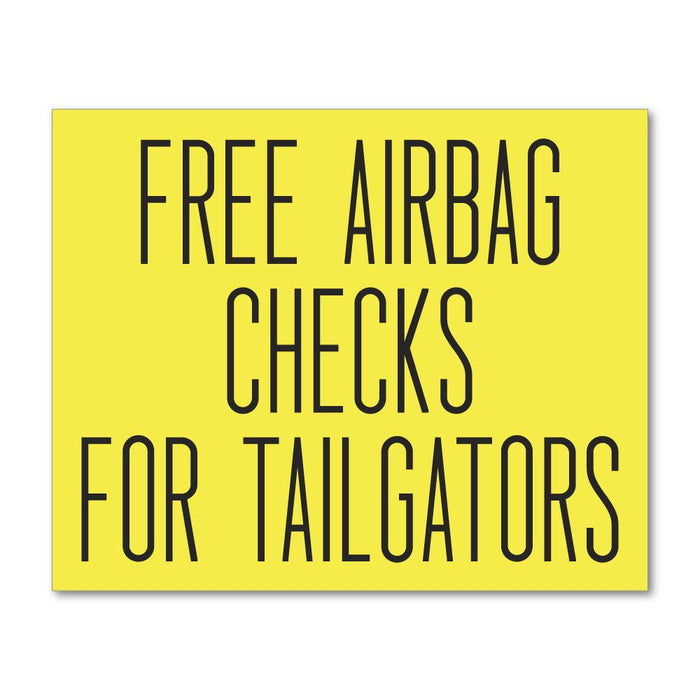 Free Airbag Checks Sticker Decal