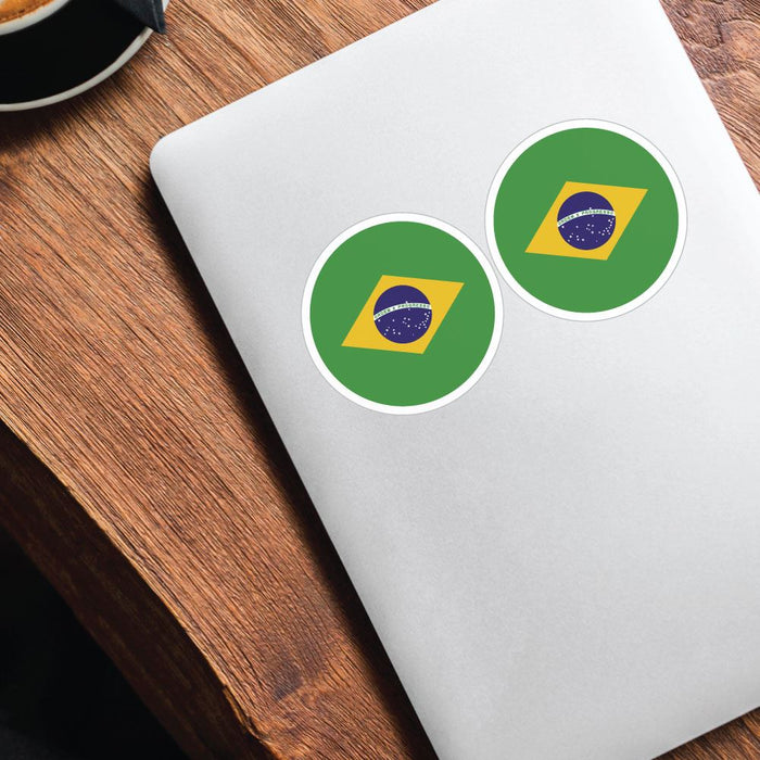 Brazil Flag X2 Sticker Decal